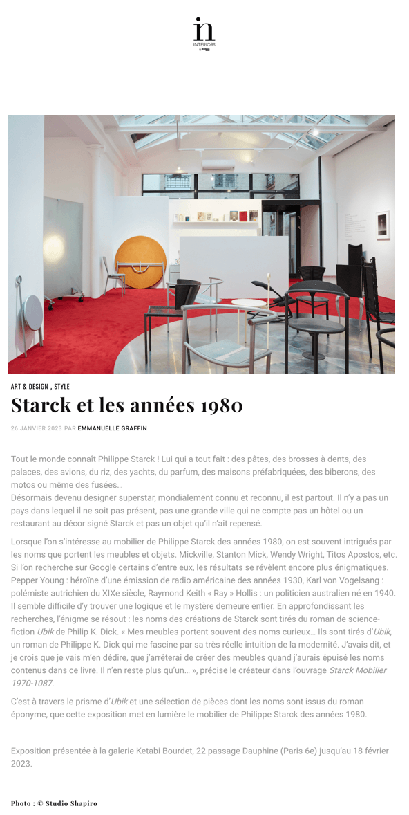 Starck et les années 1980