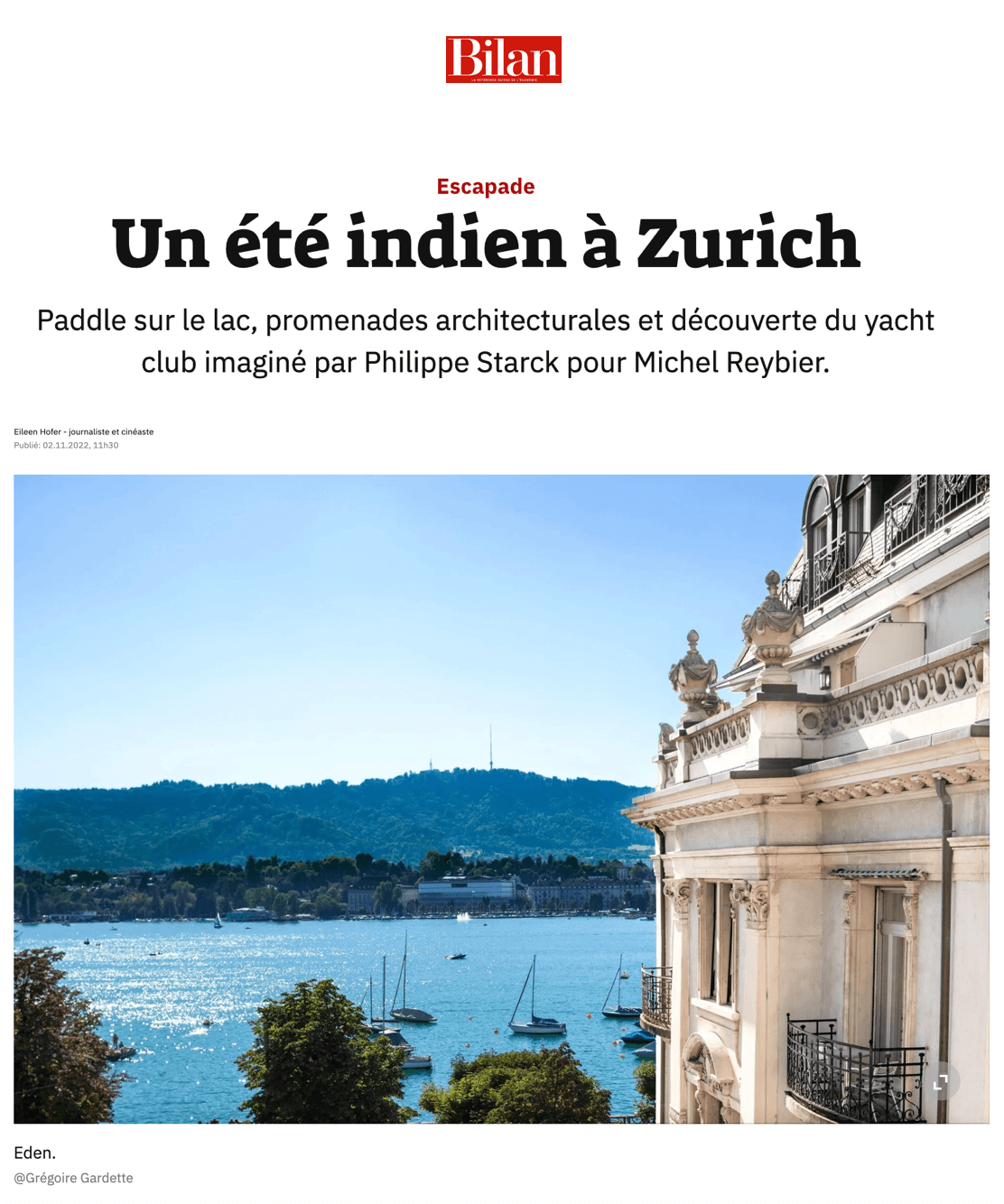 Un été indien à Zurich