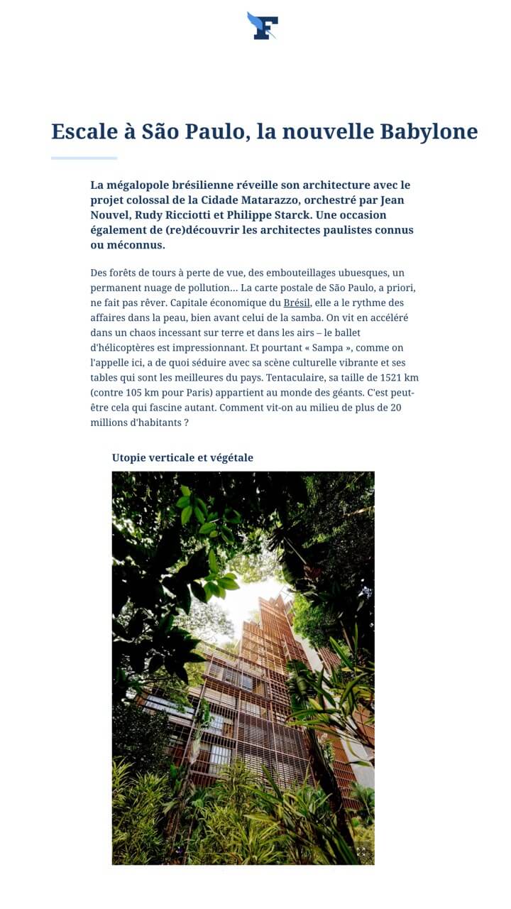 Escale à Sao Paulo, la nouvelle Babylone 