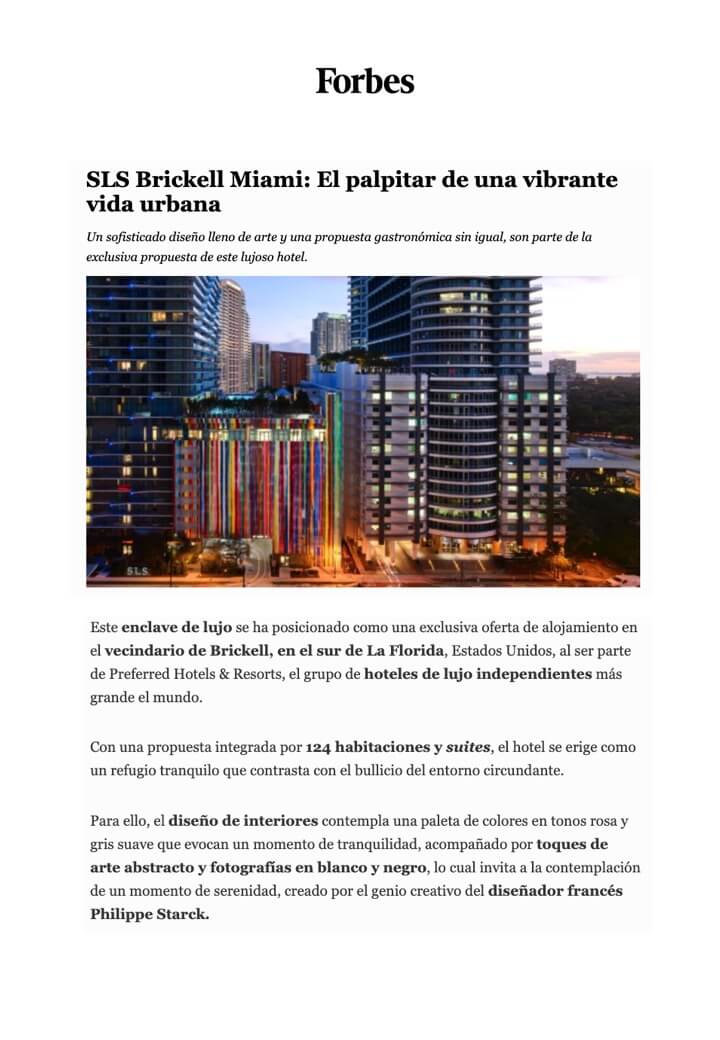 FORBES - SLS BRICKELL