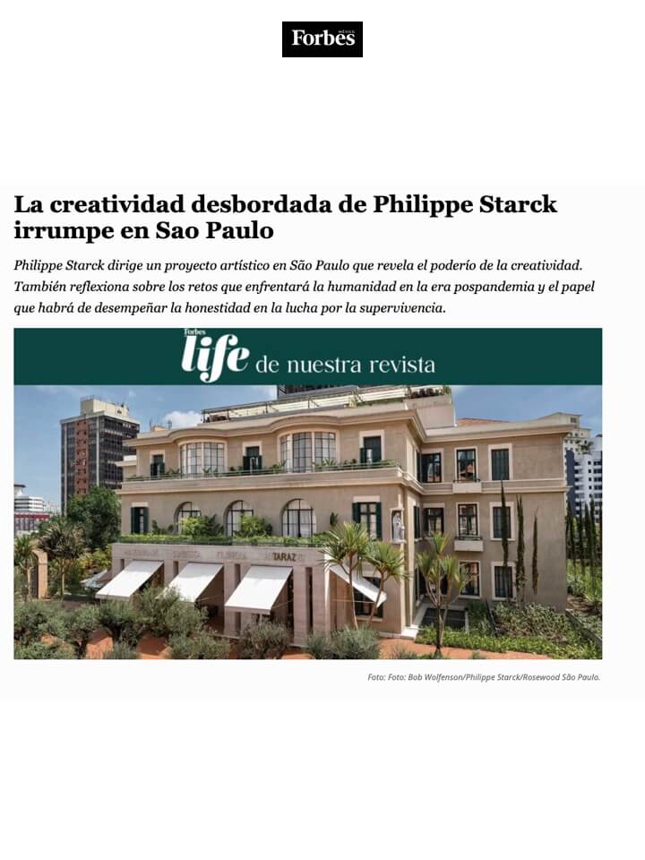 La créativité débordante de Philippe Starck éclate sur la scène de Sao Paulo
