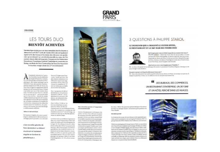 GRAND PARIS DEVELOPPEMENT - TOURS DUO
