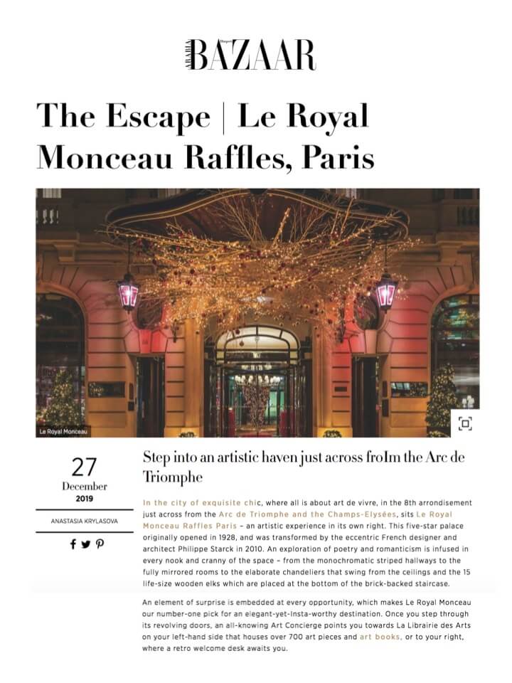 HARPER'S BAZAAR ARABIA - Le Royal Monceau