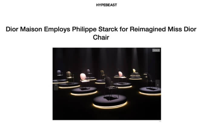 La Maison Dior fait appel à Philippe Starck pour la réédition de la chaise Miss Dior.