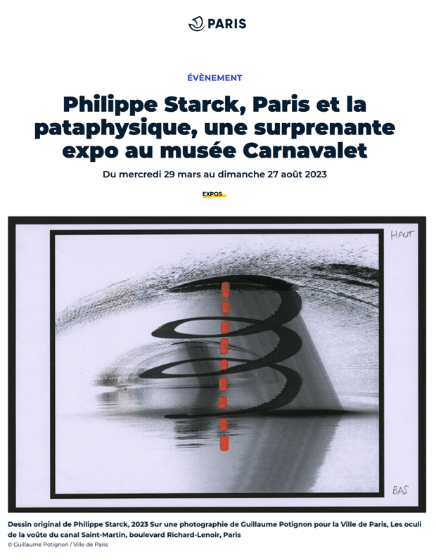 Philippe Starck, Paris et la pataphysique, une surprenante expo au musée Carnavalet