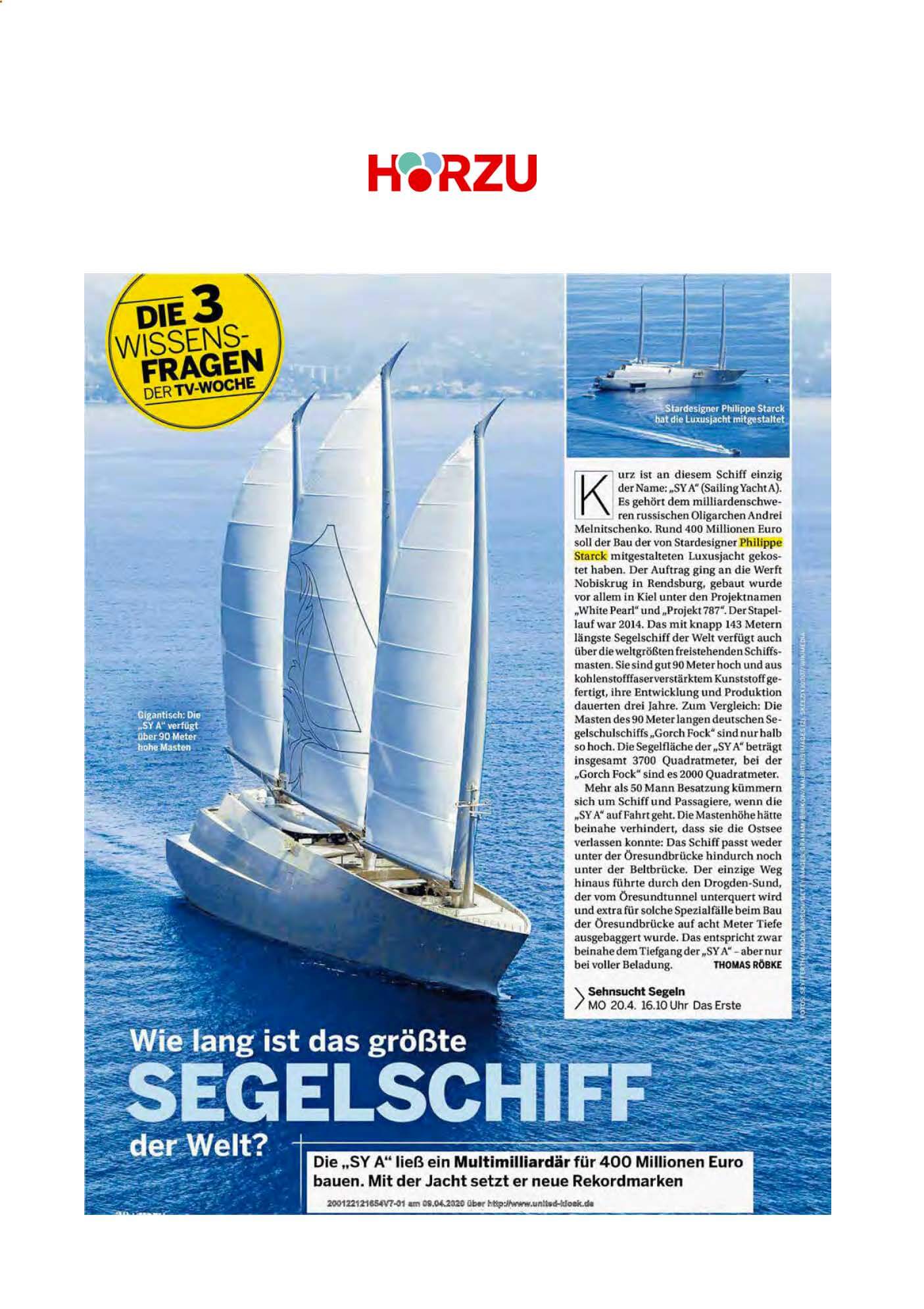 HÖRZU - Sailing Yacht A