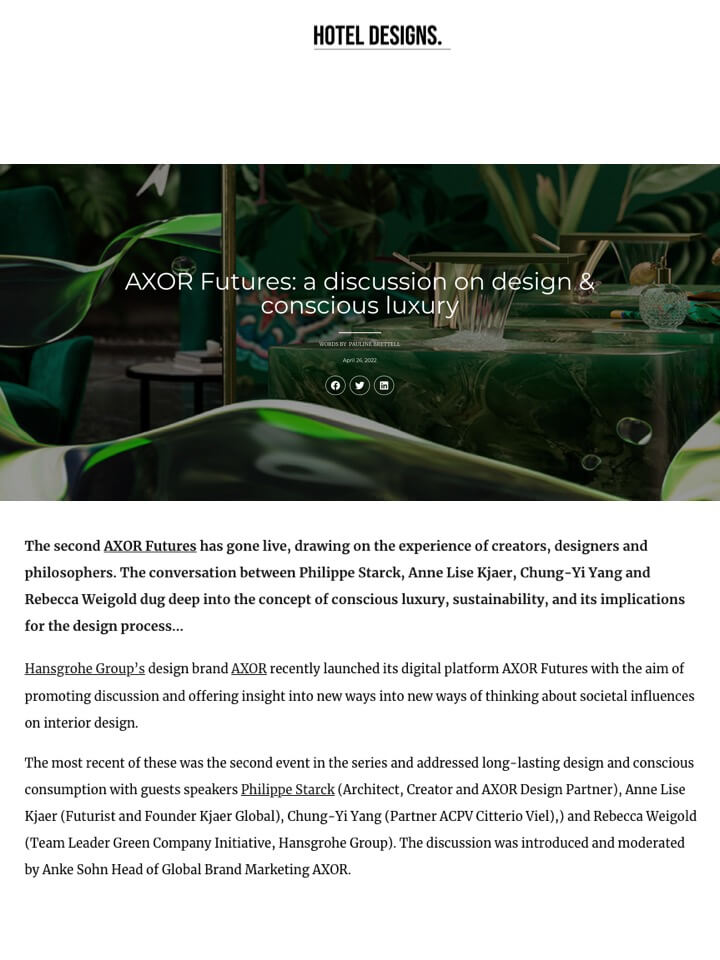 XOR Futures : une discussion sur le design et le luxe conscient