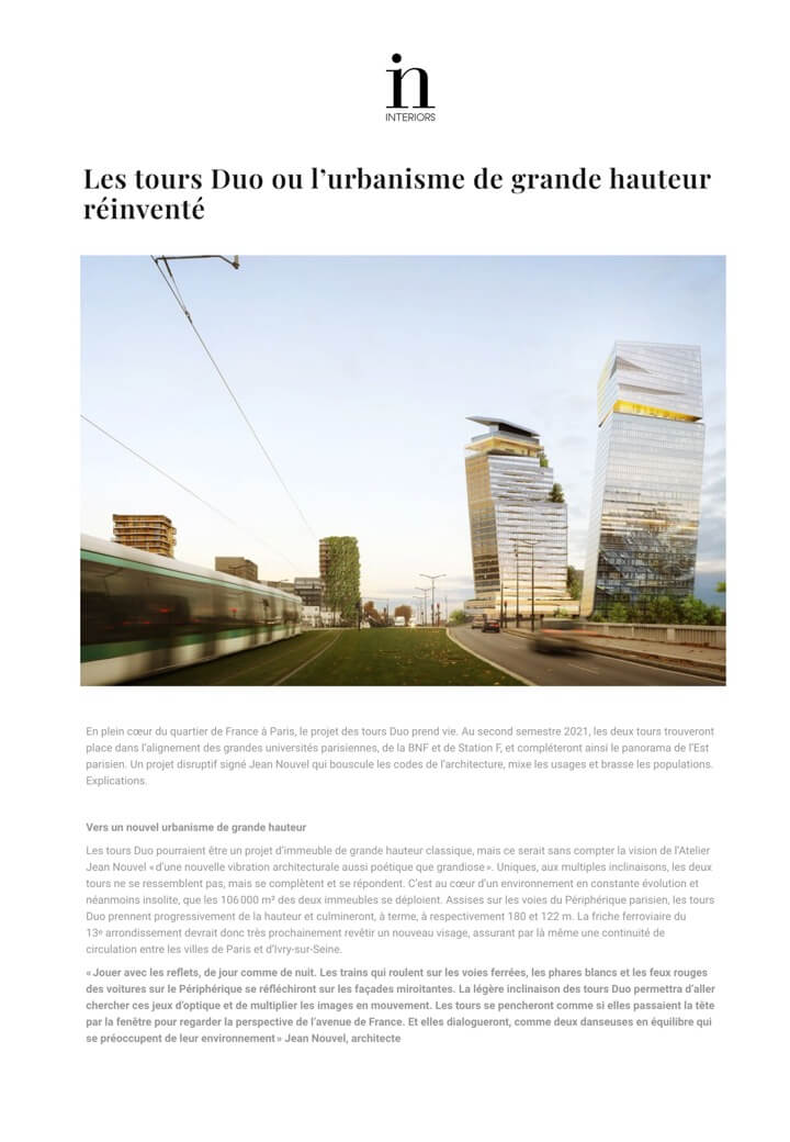IN INTERIORS - Tours Duo