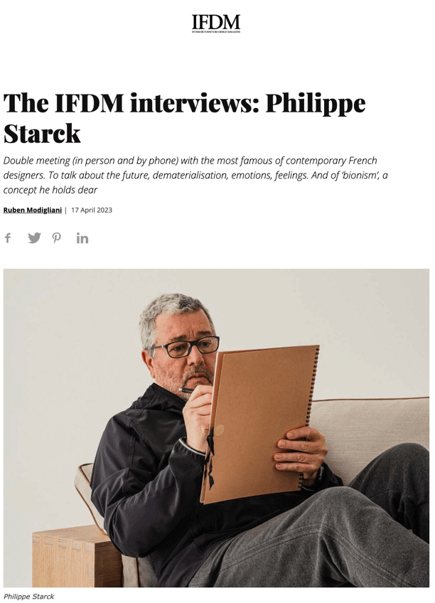 Les interviews de l'IFDM : Philippe Starck