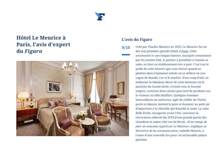 LE FIGARO - LE  Meurice