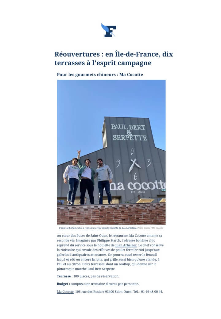 LE FIGARO - MA COCOTTE
