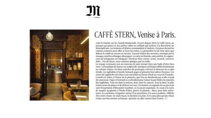 M LE MAG - Caffé Stern