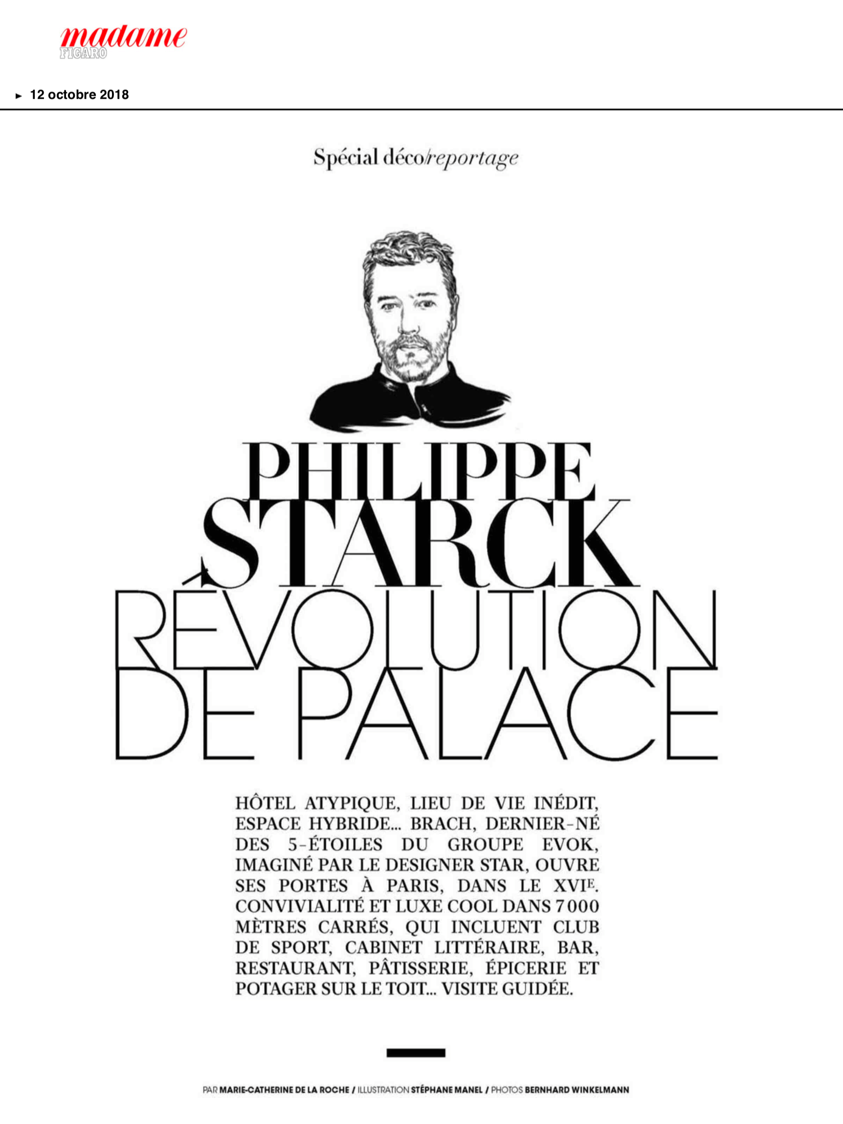 MADAME FIGARO - PHILIPPE STARCK REVOLUTION DE PALACE