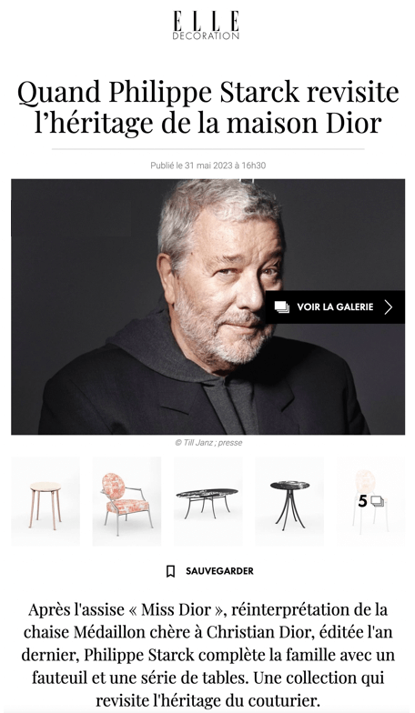 Quand Philippe Starck revisite l'héritage de la maison Dior