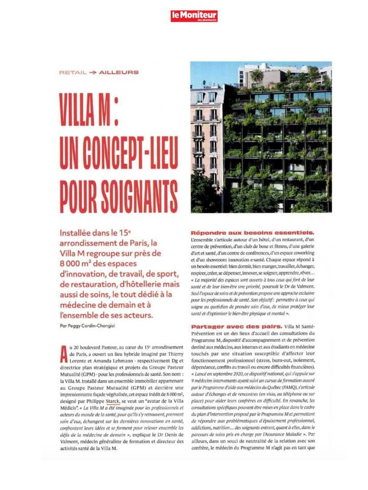 Villa M : un concept lieu pour soignants 