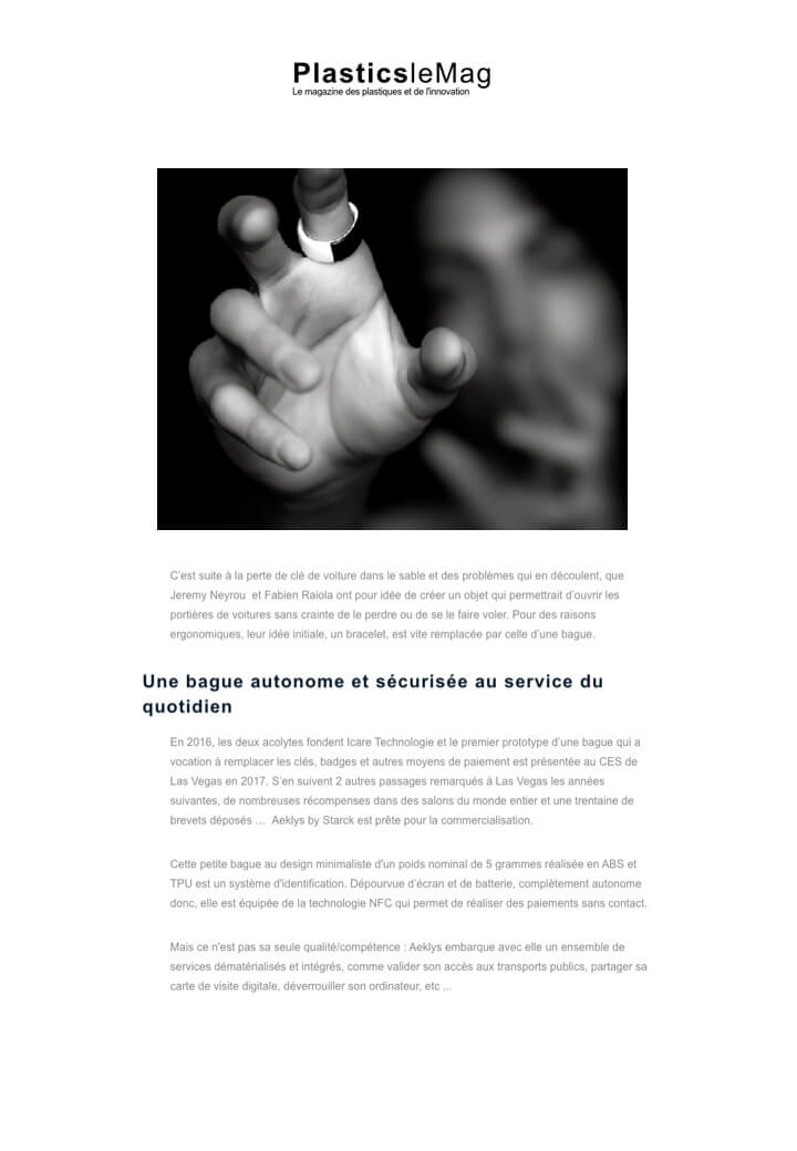 PLASTICS MAG - Icare