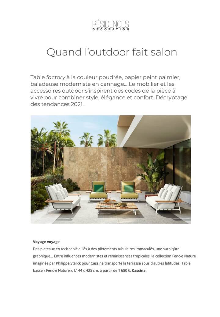 RÉSIDENCES DÉCORATION - CASSINA