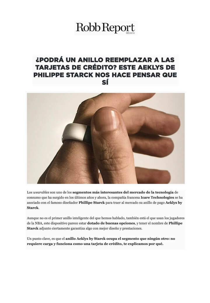 ROBB REPORT - Icare