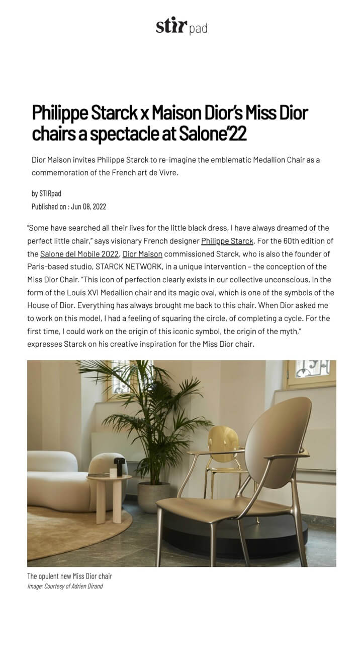 La Miss Dior de Philippe Starck x Maison Dior fait le spectacle à Sal0ne'22