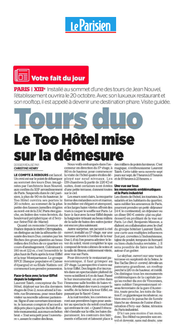  Le Too Hôtel mise sur la démesure