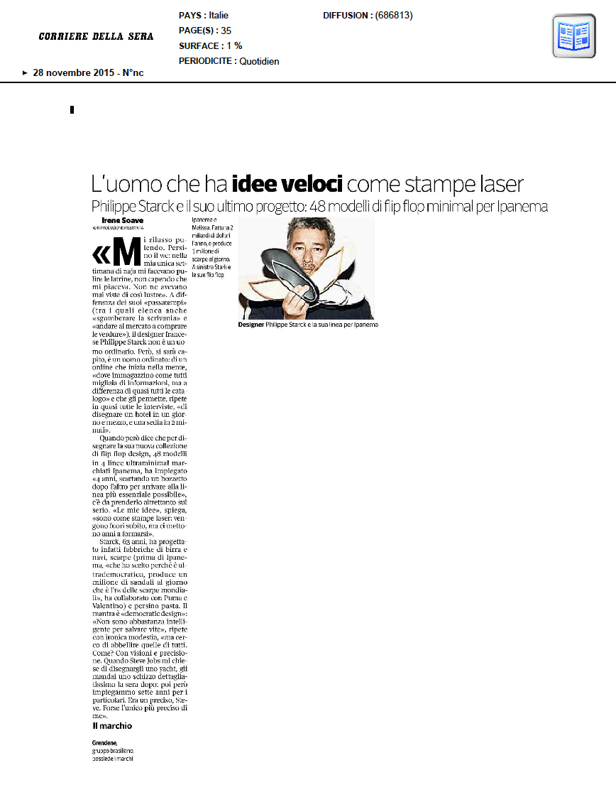 L'uomo che ha idee veloci come stampe laser