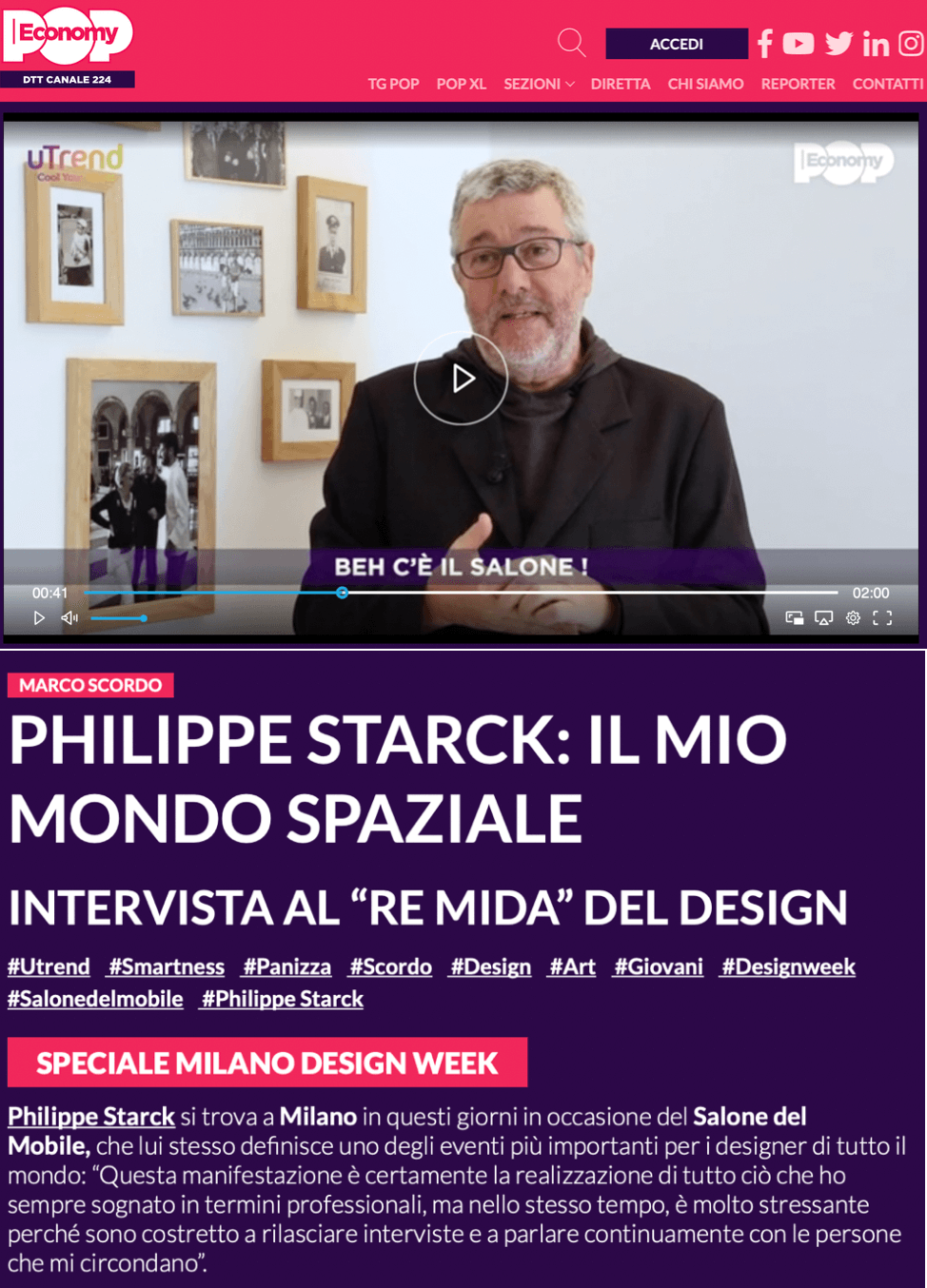 POP ECONOMY - SALONE DEL MOBILE 2019