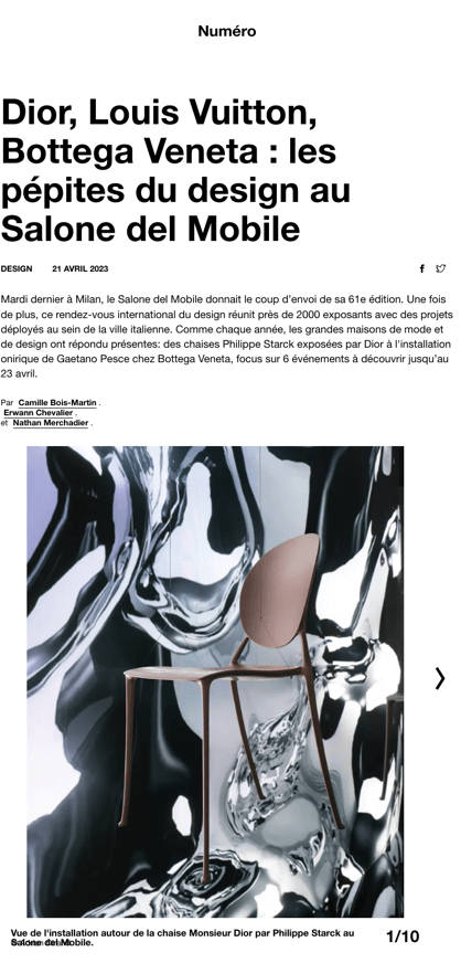 Dior, Louis Vuitton, Bottega Veneta : les pépites du design au Salone del Mobile