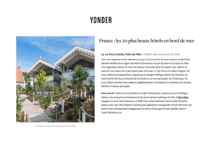 YONDER - LA COORNICHE