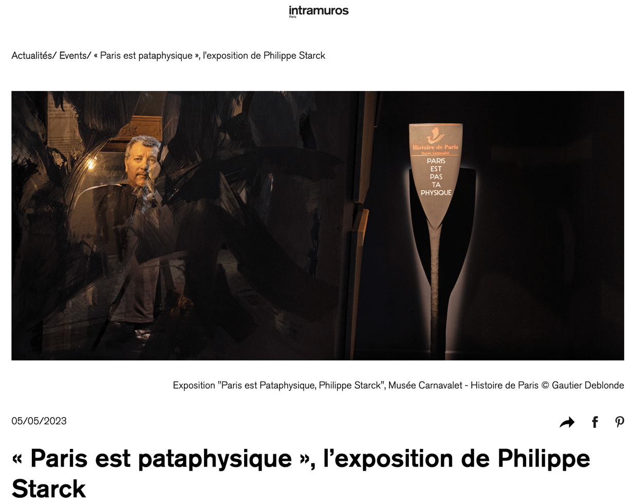 « Paris est pataphysique », l’exposition de Philippe Starck